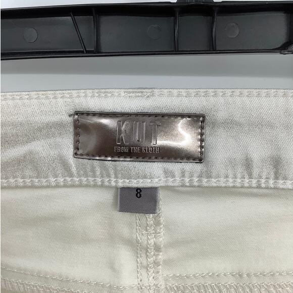 Kut from the Kloth Sz 8 Silver Kelsey High Rise Fab Ab Ankle Flare Pants HR8-4 - Picture 5 of 9